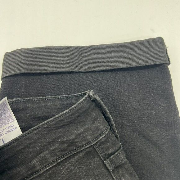 NYDJ Women's Black Sylvia Relaxed Fit Stretch Boyfriend Jeans 12 cuffed - Picture 5 of 5